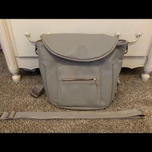 Fawn design gray diaper Bag